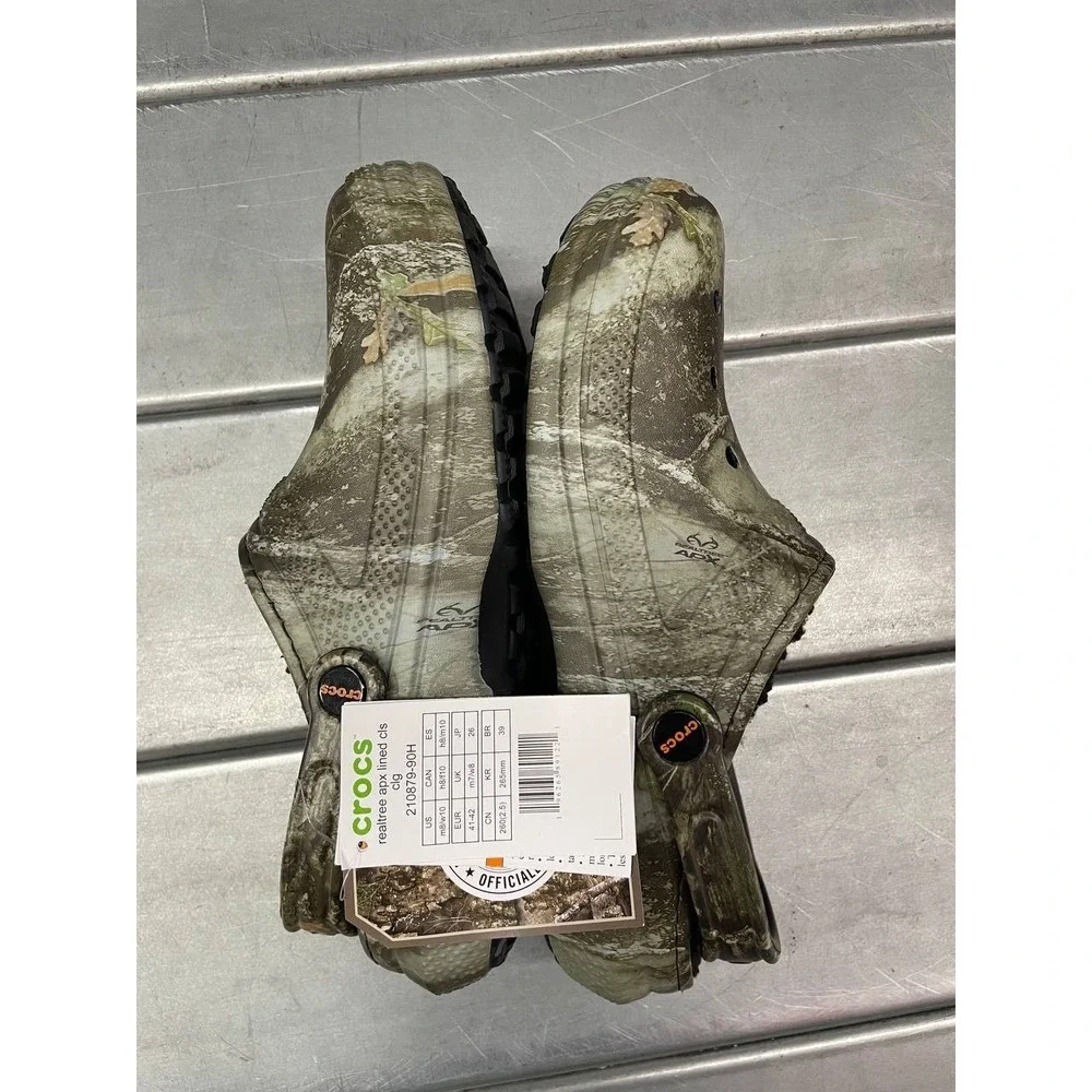 Crocs Real Tree APX Lined Classic Clog Mens 8 Womens 10‎ Camo Comfort